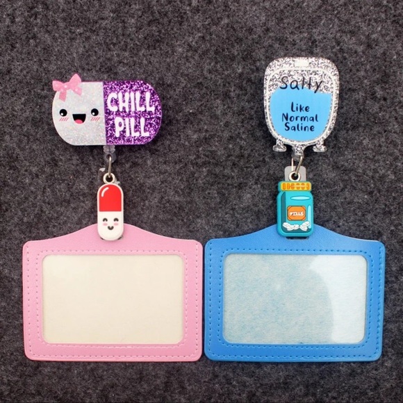 Super cute Nurse healthcare hospital character badge holder - Picture 4 of 11